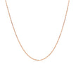 14k Pink Gold Diamond Cut Cable Link Chain (0.87 mm)