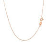 14k Pink Gold Diamond Cut Cable Link Chain (0.87 mm)