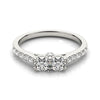 14k White Gold Round Two Stone Diamond Ring (3/4 cttw)