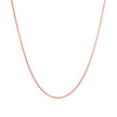 14k Rose Gold Diamond Cut Round Wheat Chain (0.60 mm)