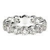 Round Cut Lab Grown Diamond Eternity Ring in 14k White Gold (6 cttw FG/VS2)