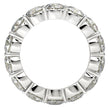 Round Cut Lab Grown Diamond Eternity Ring in 14k White Gold (6 cttw FG/VS2)