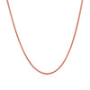 14k Rose Gold Diamond Cut Round Wheat Chain (1.20 mm)