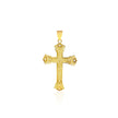 14k Yellow Gold Black Onyx Cross Pendant