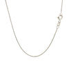 14k White Gold Diamond Cut Round Wheat Chain (0.60 mm)