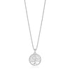 Sterling Silver Round Spiral Motif Tree of Life Necklace