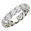 Round Cut Lab Grown Diamond Eternity Ring in 14k White Gold (5 cttw FG/VS2)