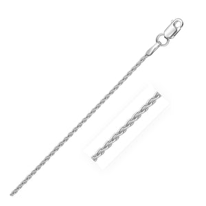 14k White Gold Round Wheat Chain (1.20 mm)