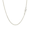 14k White Gold Diamond Cut Round Wheat Chain (1.00 mm)