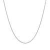 14k White Gold Round Cable Link Chain (1.10 mm)