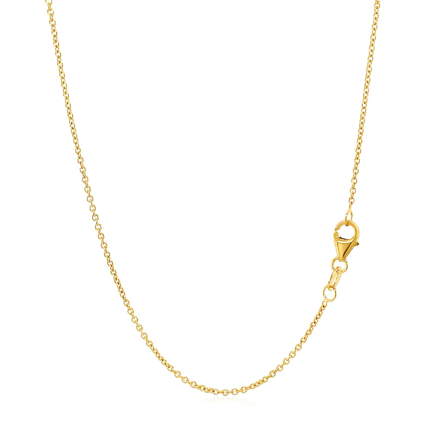 14k Yellow Gold Round Cable Link Chain (1.20 mm)