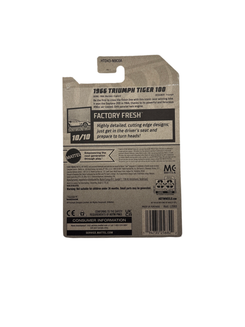 Hot Wheels 1966 Triumph Tiger 100 Diecast
