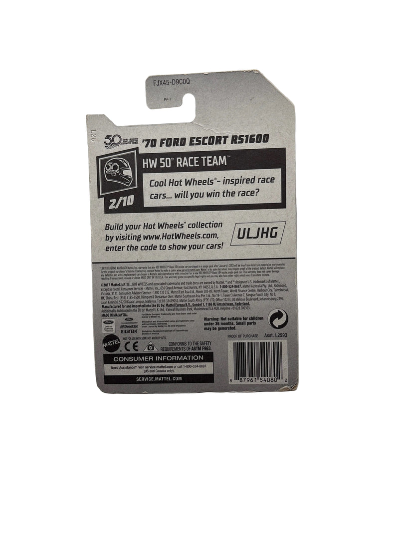 Hot Wheels 70 Ford Escort RS1600 Diecast