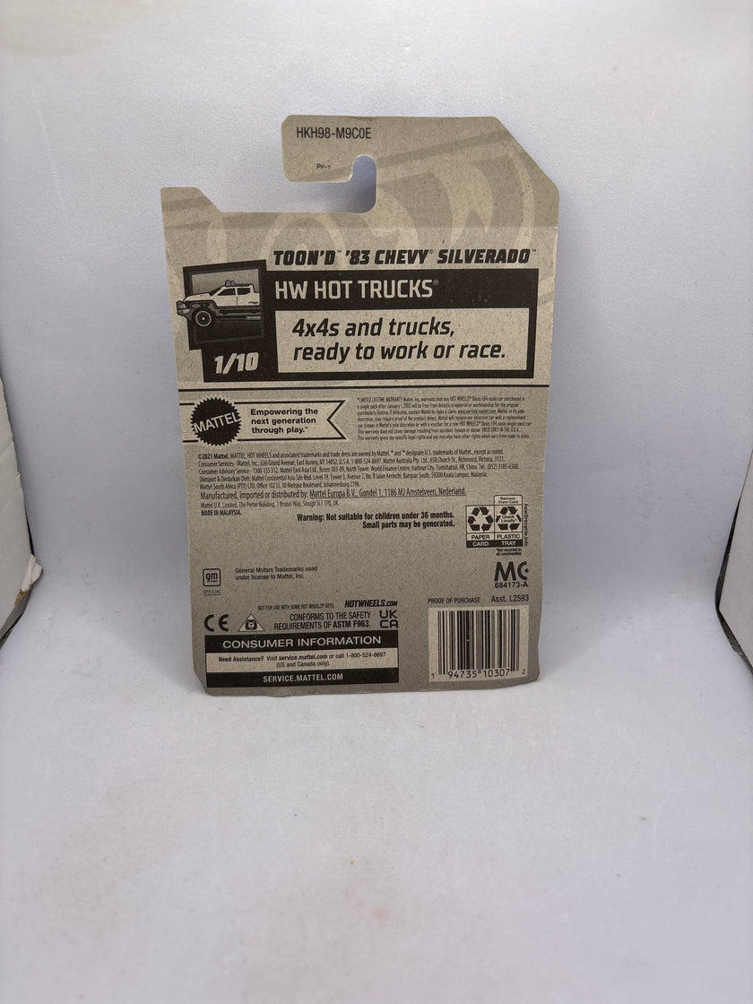 Hot Wheels Toon’d 83 Chevy Silverado Diecast