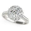 14k White Gold Round Diamond Halo Engagement Ring (2 1/2 cttw)