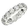 Round Cut Lab Grown Diamond Eternity Ring in 14k White Gold (5 cttw FG/VS2)