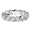 Round Cut Lab Grown Diamond Eternity Ring in 14k White Gold (5 cttw FG/VS2)