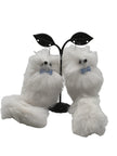 White Fox Earrings