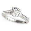 14k White Gold Round Diamond Engagement Ring Band Stones (1 1/8 cttw)