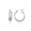 Sterling Silver Dual Round Entwined Hoop Earrings