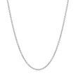 14k White Gold Round Cable Link Chain (1.50 mm)