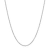 14k White Gold Round Cable Link Chain (1.50 mm)