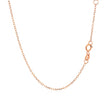 14k Rose Gold 17 inch Necklace with Round White Topaz