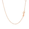 14k Rose Gold 17 inch Necklace with Round White Topaz