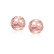 14k Rose Gold Round Faceted Style Stud Earrings(7mm)