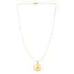 14k Yellow Gold Round North Star Locket Necklace