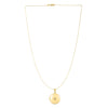 14k Yellow Gold Round North Star Locket Necklace