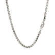 Sterling Silver Rhodium Plated Round Box Chain (3.00 mm)