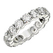 Round Cut Lab Grown Diamond Eternity Ring in 14k White Gold (4 cttw FG/VS2)