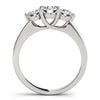 14k White Gold Classic 3 Stone Round Diamond Engagement Ring (1 cttw)