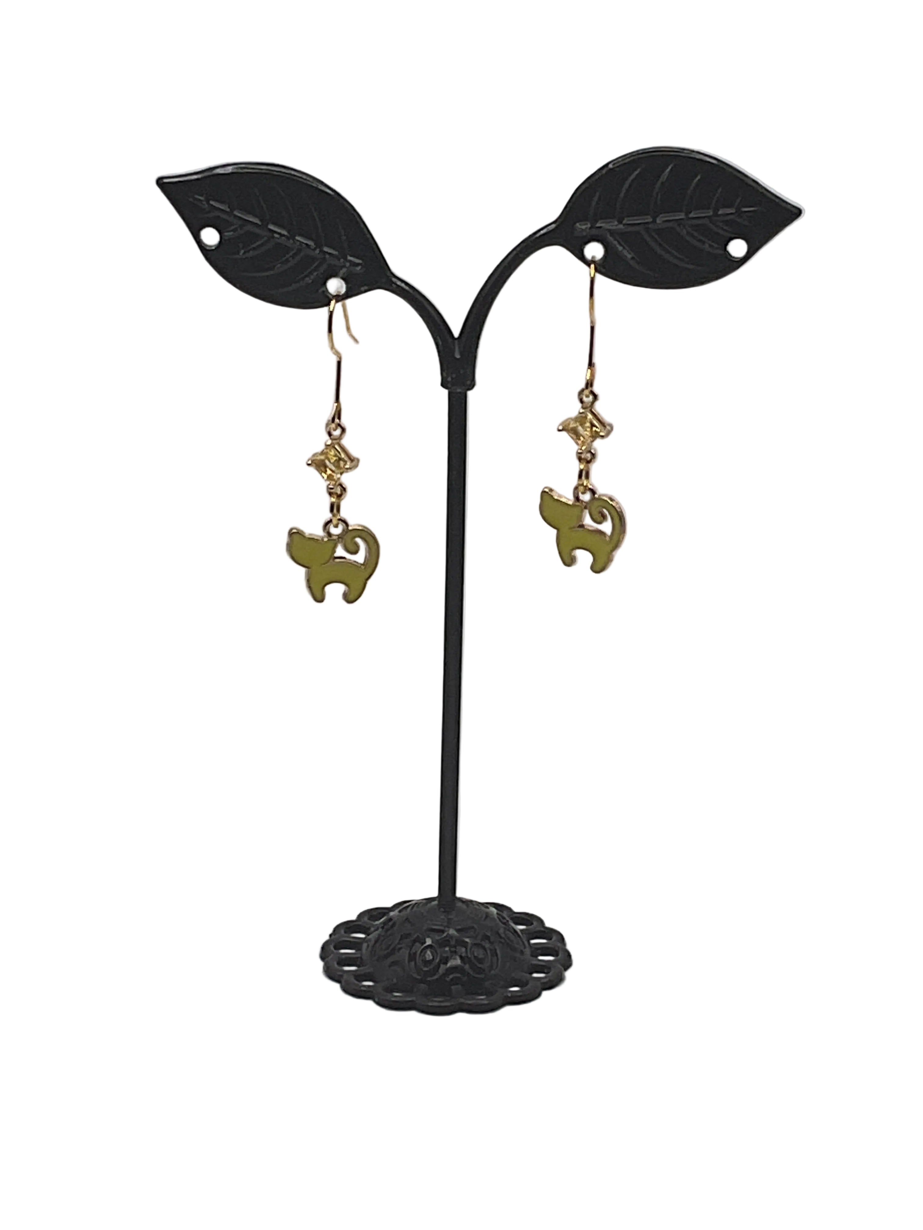 Kitties,Crosses  and Crystal  Earrings