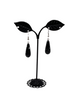 Black and white stone earrings
