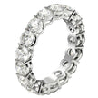 Round Cut Lab Grown Diamond Eternity Ring in 14k White Gold (3 cttw FG/VS2)