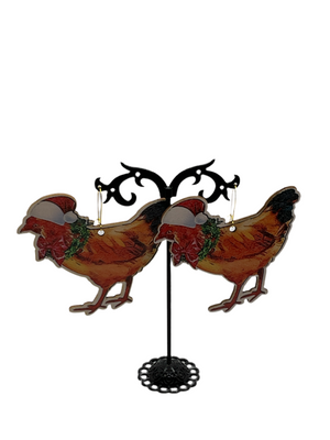 Rooster earrings