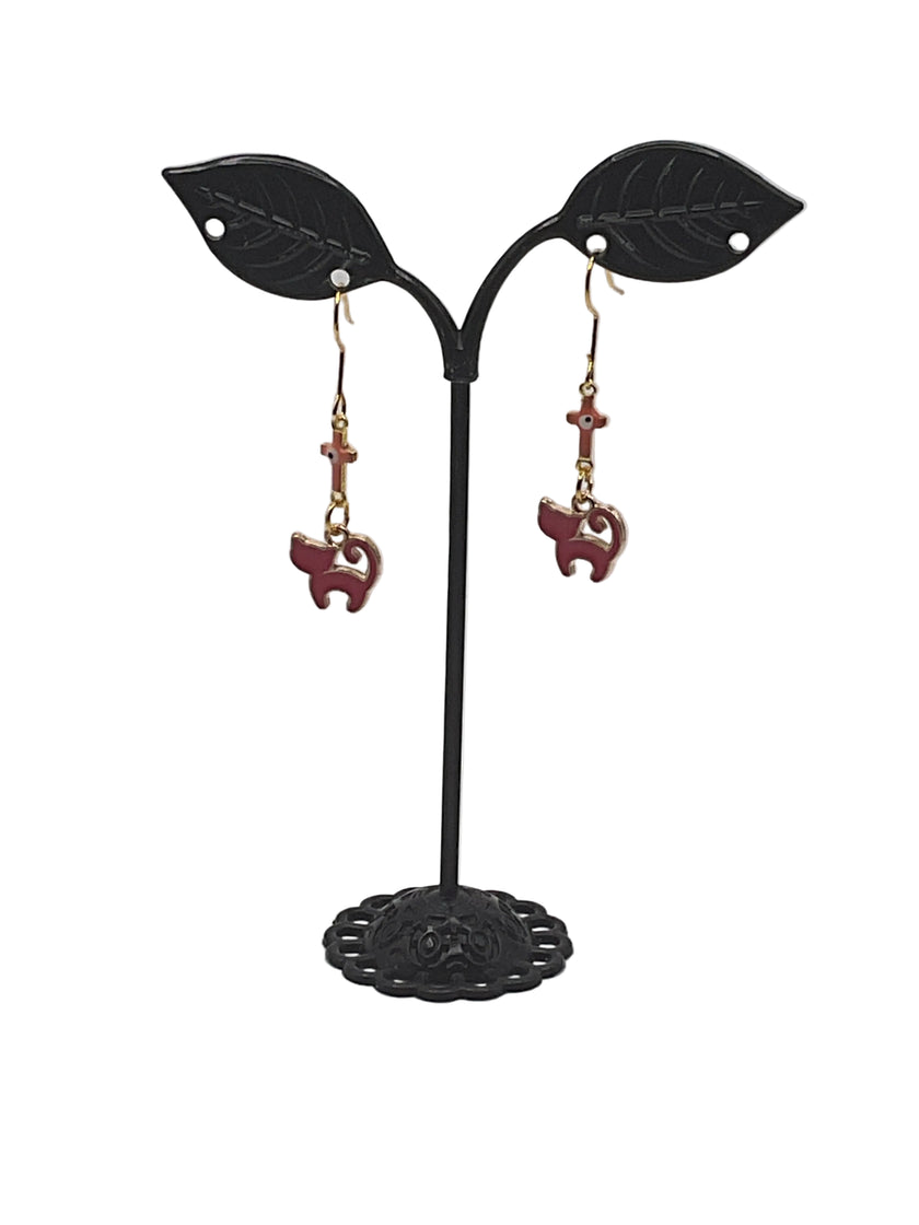 Kitties,Crosses  and Crystal  Earrings