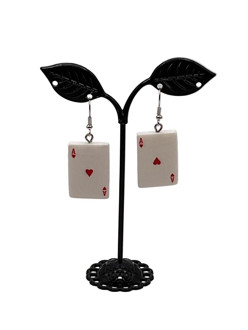 Heart Card Earrings