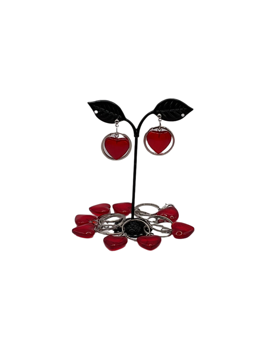 Heart Earring And Bracelet Set