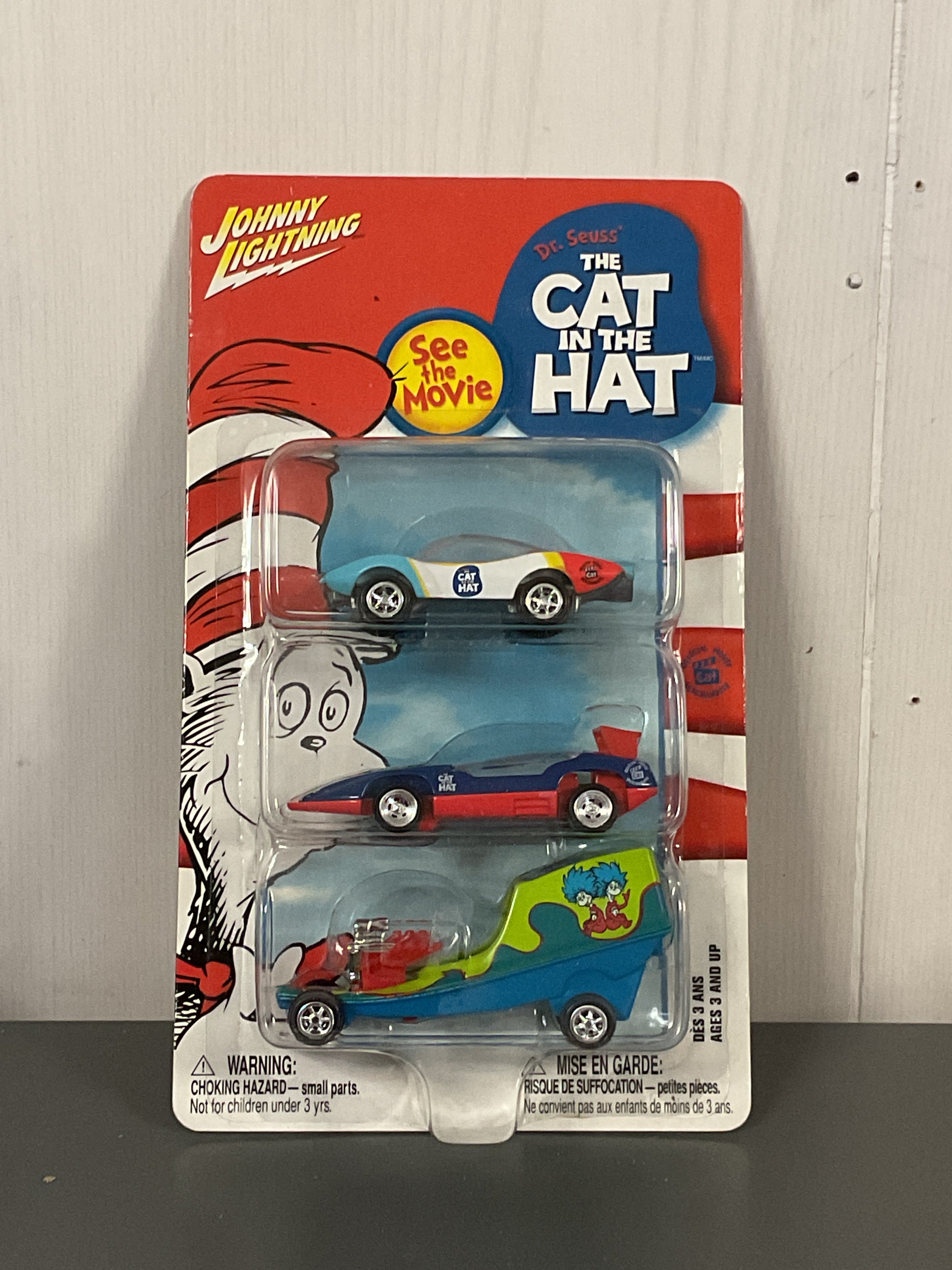 Johnny Lightning Dr. Seuss “The. At In The Hat” 3-Pack Movie Set Diecast