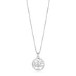 Sterling Silver inch Round Tree of Life Necklace