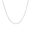 14k White Gold Round Cable Link Chain (1.10 mm)