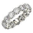 Round Cut Lab Grown Diamond Eternity Ring in 14k White Gold (6 cttw FG/VS2)