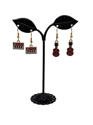 Musical instruments and note earrings