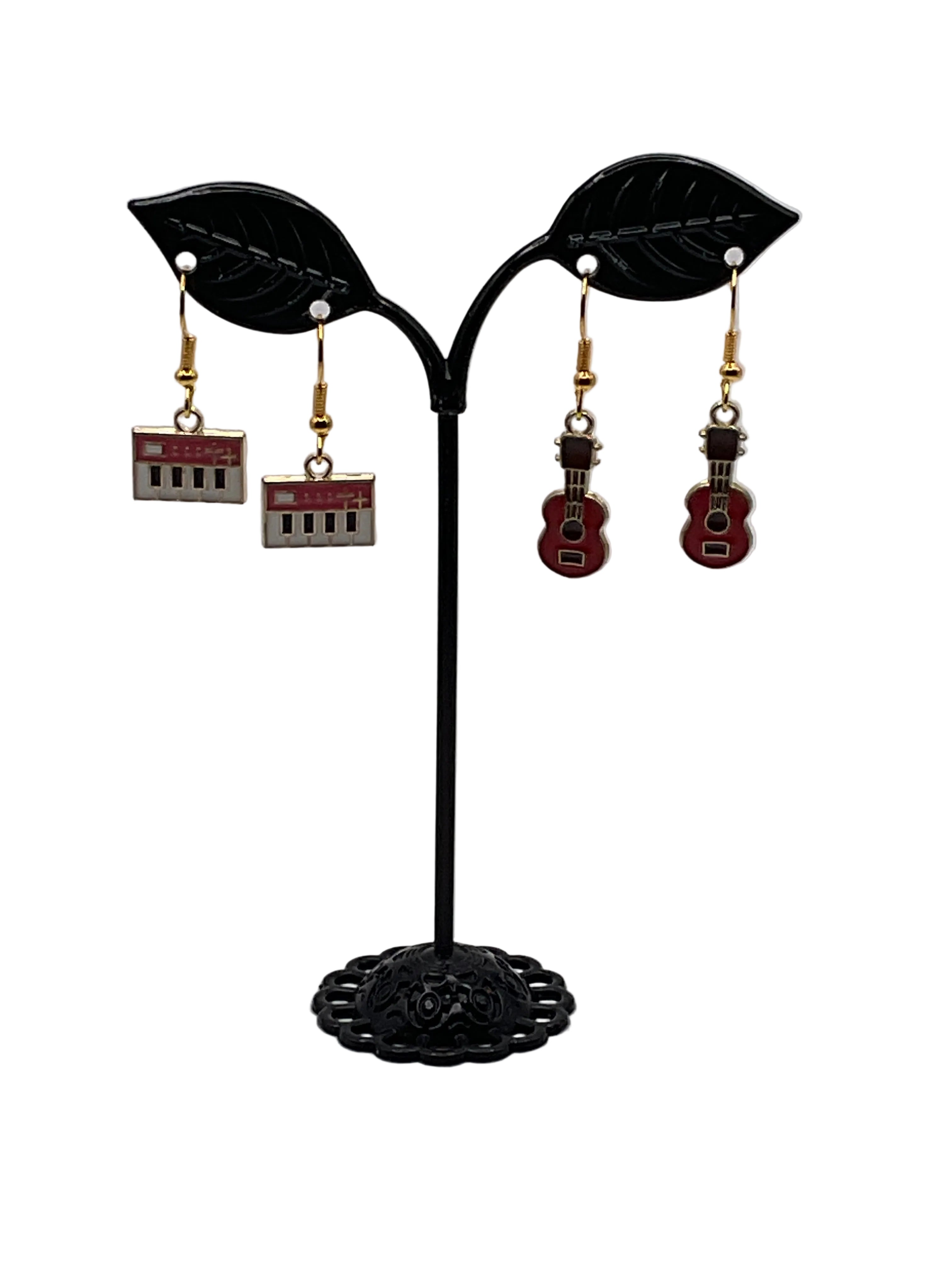 Musical instruments and note earrings