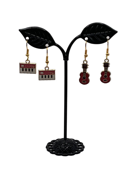 Musical instruments and note earrings
