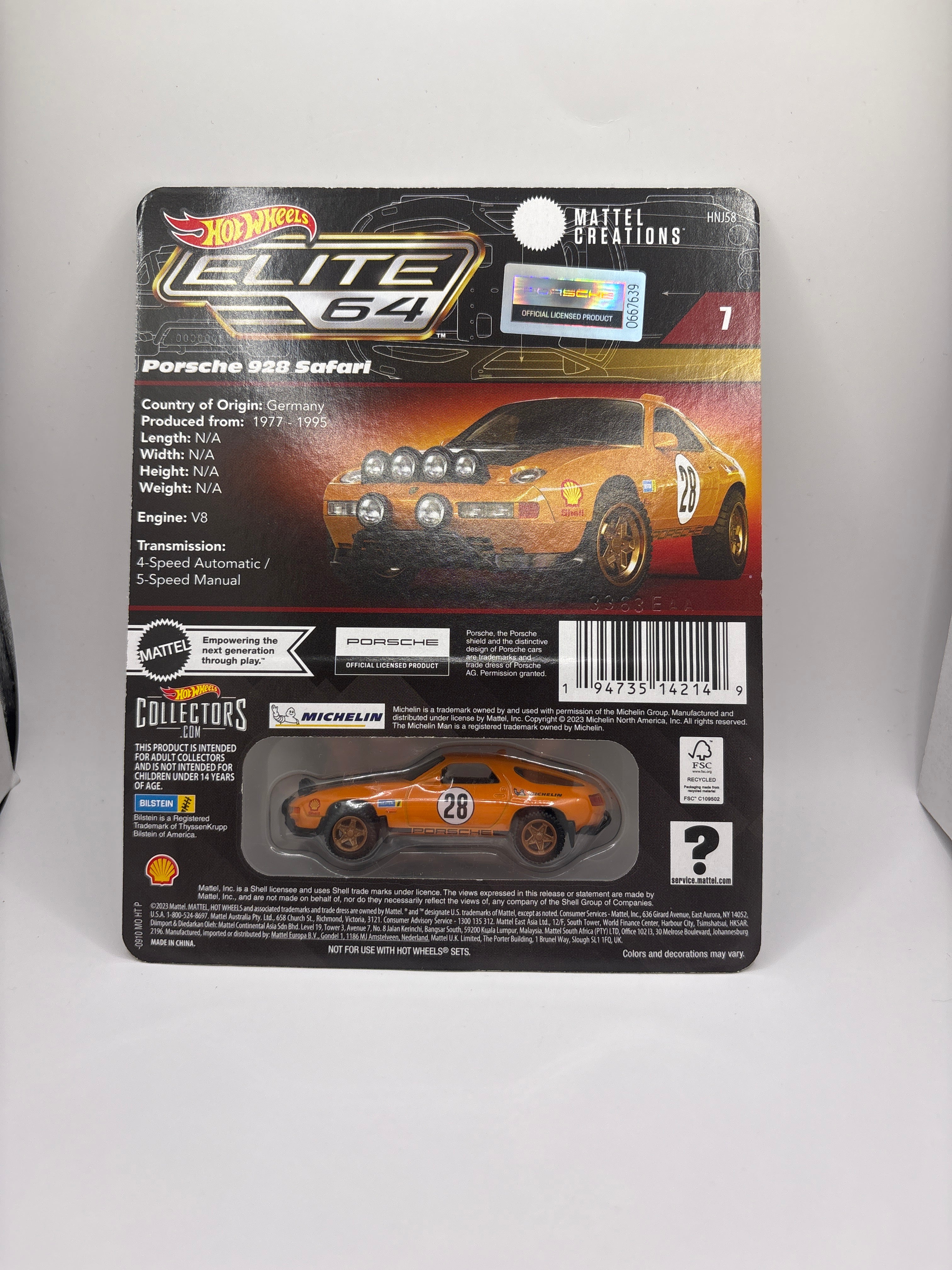 Hot Wheels Porsche 928 Safari Diecast