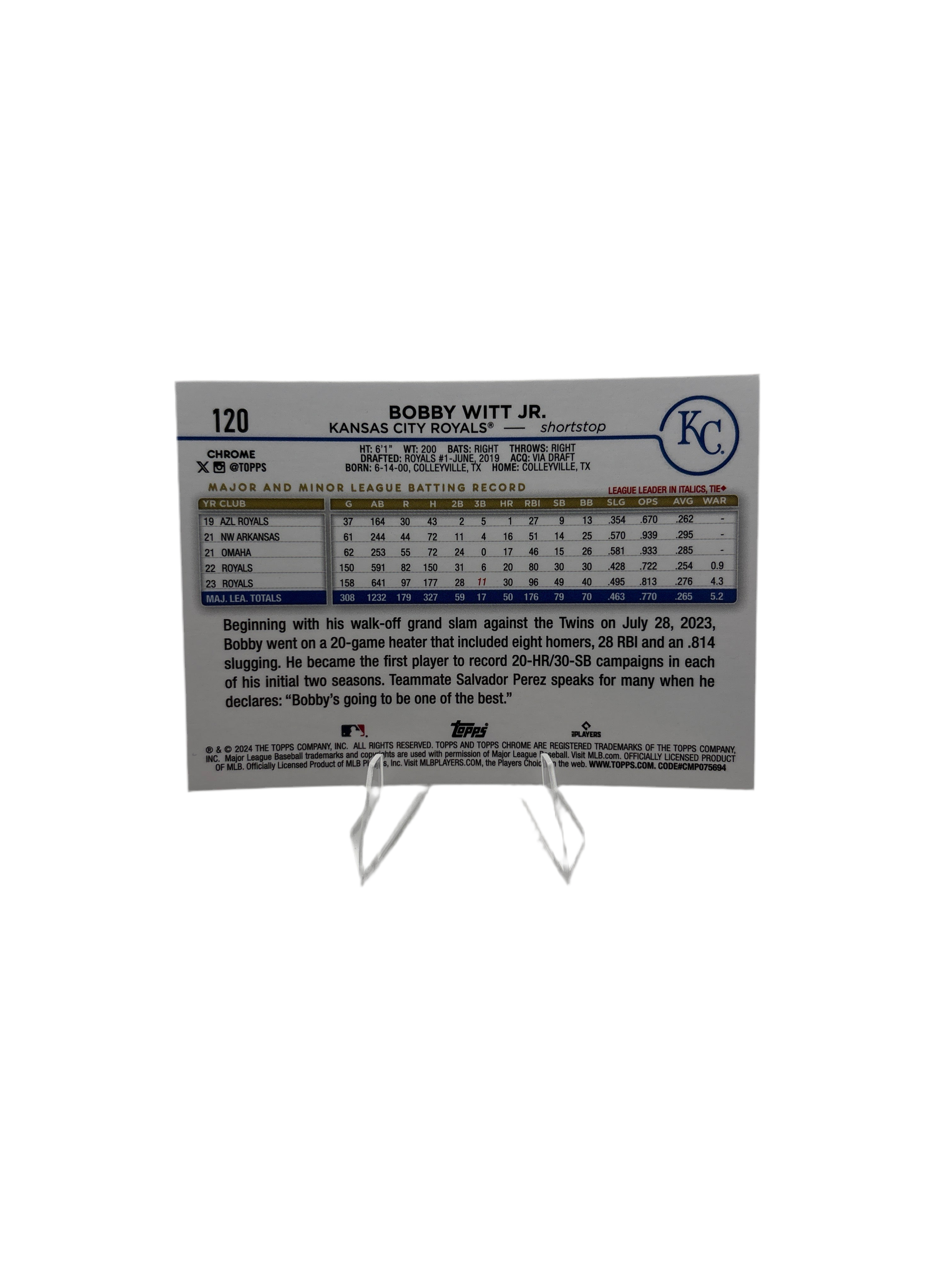 Topps Bobby Witt JR.